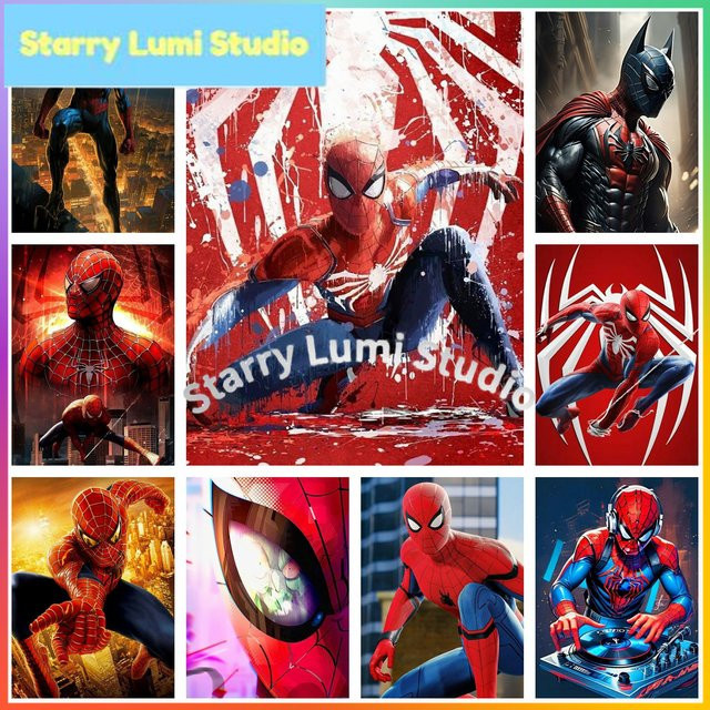 KAYOU Marvel Spider-Man Diamant-Malerei 5D DIY Mosaik-Stickerei als Wanddekoration in Multicolour, B/H: 30,0 x 20,0 cm - Bild 1