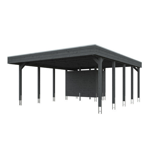 SKANHOLZ Carport Friesland mit Abstellraum und Flachdach, Schiefergrau, B: 546 cm, T: 708 cm - Bild 3