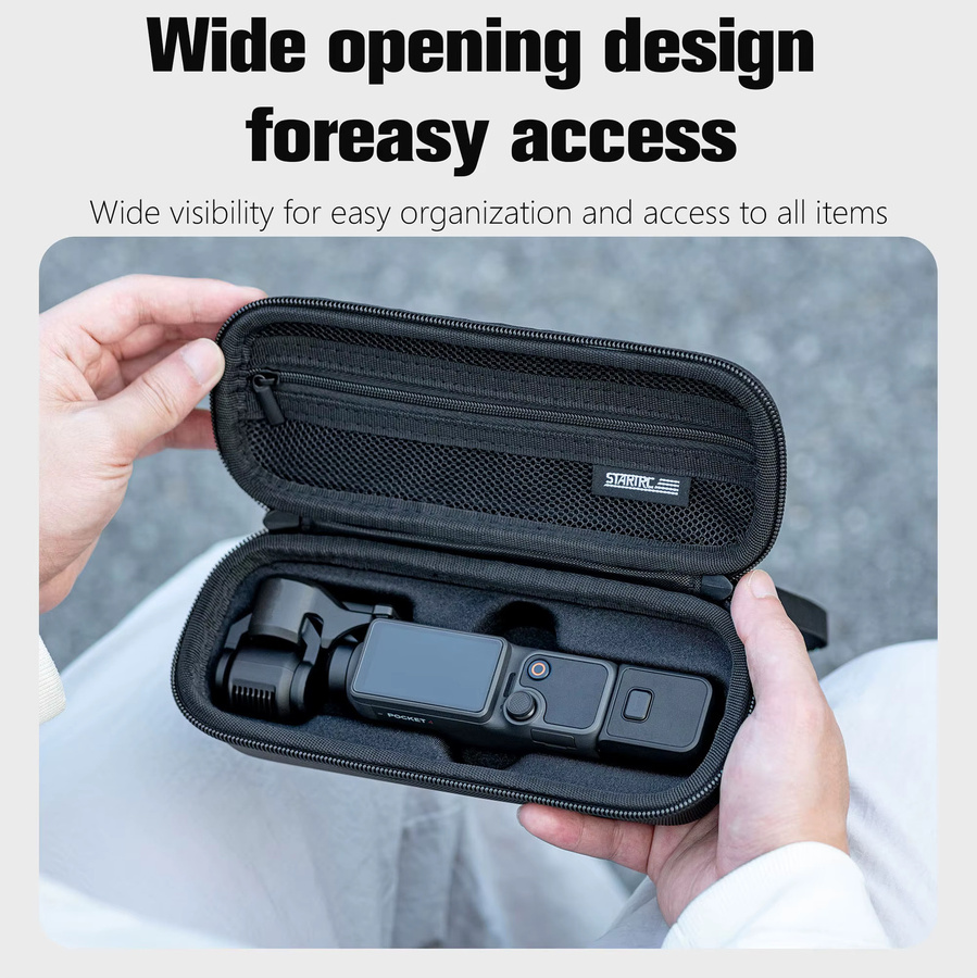 STARTRC Tragbare Aufbewahrungstasche für DJI OSMO Pocket 4 Kamera-Zubehör, Schwarz - Bild 5