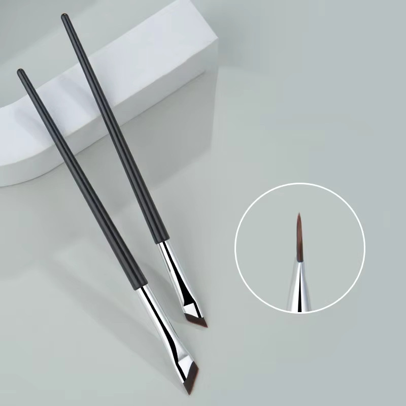 CNKESS Eyeliner Pinsel, 2 Stück, abgewinkelt, ultra dünn - Bild 2