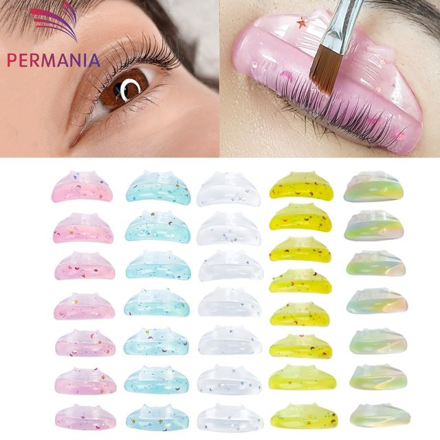 PERMANIA Silikon-Wimpernperm-Pads, 7 Paar, Pink, Unisex - Bild 1