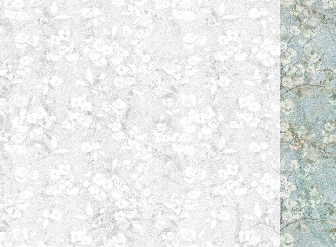 Jannelli & Volpi Mural Momo Wandpaneel Sky Blue mit floralem Muster - Bild 1