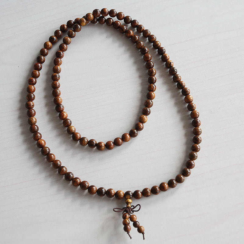 Found Comfort Mala-Halskette Armband, schwarzes Rosenholz, Unisex - Bild 4