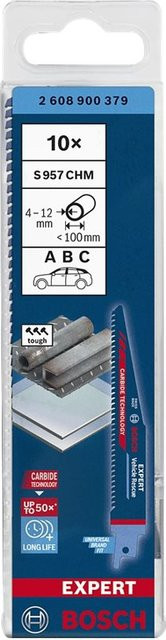 Bosch Expert Vehicle Rescue S 957 CHM Säbelsägeblatt mit Carbide-Spitze für Metall, 10 Stück, Länge: 150 mm - Bild 2