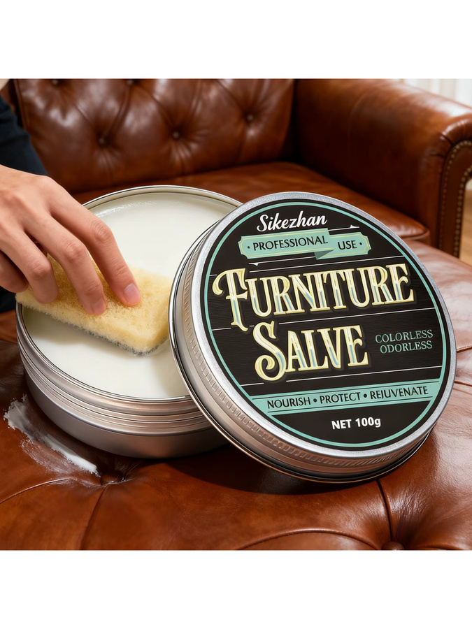 Sikezhan Sofa-Conditioner aus Naturleder – Pflegende Möbelsalbe und Lederpolitur für Sofas und Liegesessel - Bild 6