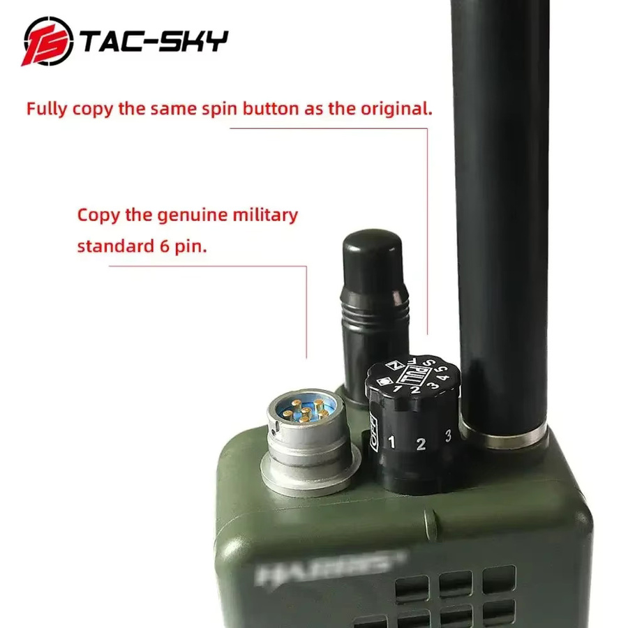 TS TAC-SKY AN / PRC 152 Virtuelles Walkie-Talkie-Modell in Grün für Baofeng-Radios mit taktischer PRC152-Box und U94 6-poligem PTT - Bild 4