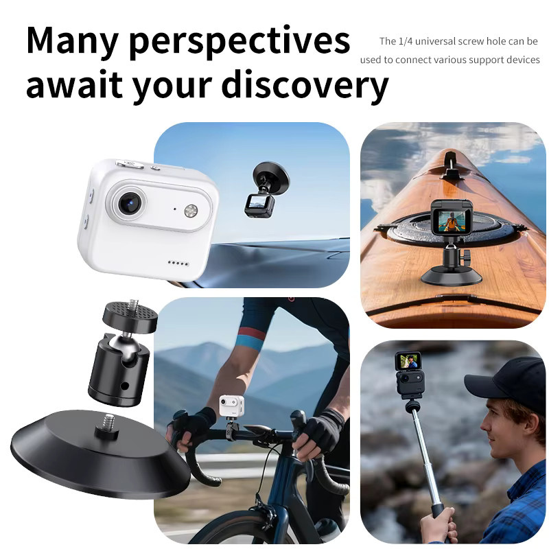 BAJEAL HD Y360 Action-Kamera mit umklappbarem ABS-Bildschirm und Brusthalterung - Bild 3