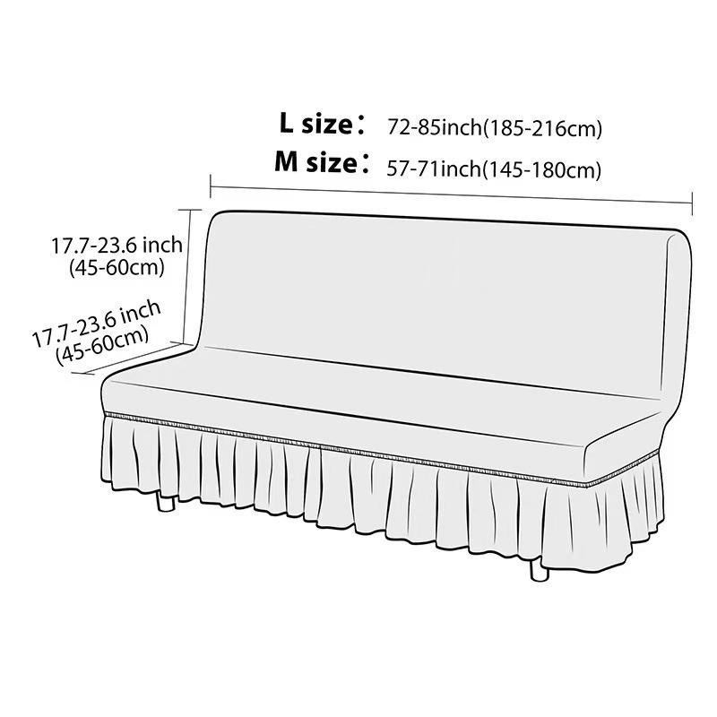 Sofaüberwurf All-Inclusive Schutzhülle von Household supplies MH aus Polyester und Spandex für armlose faltbare Lazy Sofas, Breite: 145 cm bis 180 cm - Bild 2