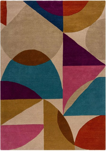 Flair Rugs Wollteppich Oblix Shape in Mehrfarbig, Handgeknüpft, Rechteckig, B: 160 cm, T: 230 cm - Bild 1