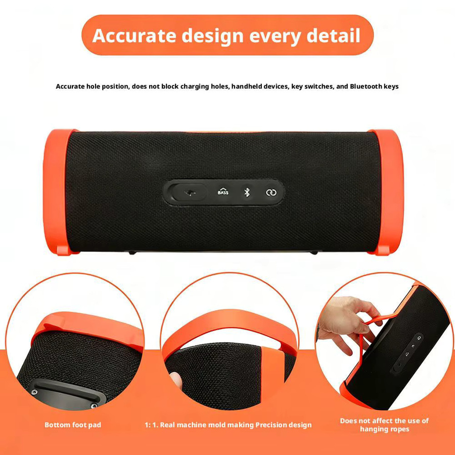 Sturzsichere Silikon-Schutzhülle für Xiaomi Sound Party Lautsprecher in Orange - Bild 3