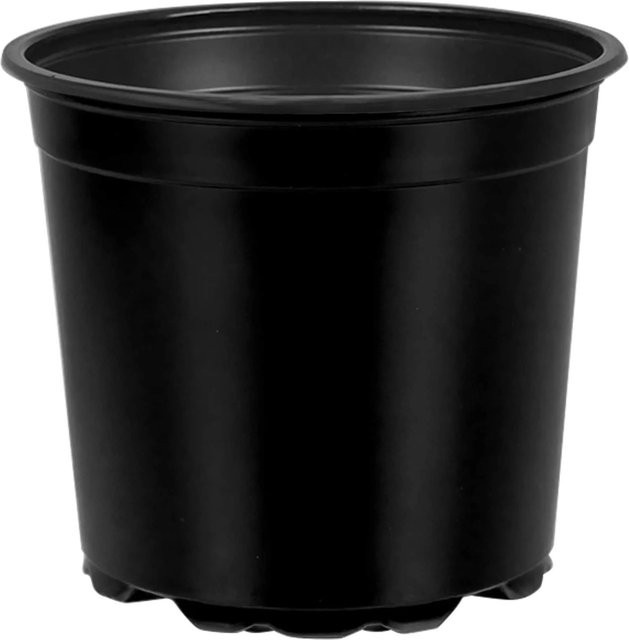 vidaXL Blumentopf 100er Set Schwarz Kunststoff Rund Durchmesser: 15 cm, Höhe: 13 cm - Bild 1
