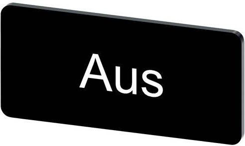 Siemens Bezeichnungsschild 3SU1900-0AC16-0AC0 aus Kunststoff in Schwarz und Weiß, 10 Stück - Bild 1
