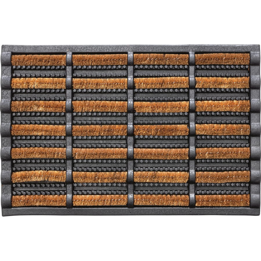 Schmutzfangmatte Natur aus Kokosborsten mit rutschfester Gummiunterseite, wetterfest, Farbe: Beige/Braun, B/T: 40 x 60 cm - Bild 2