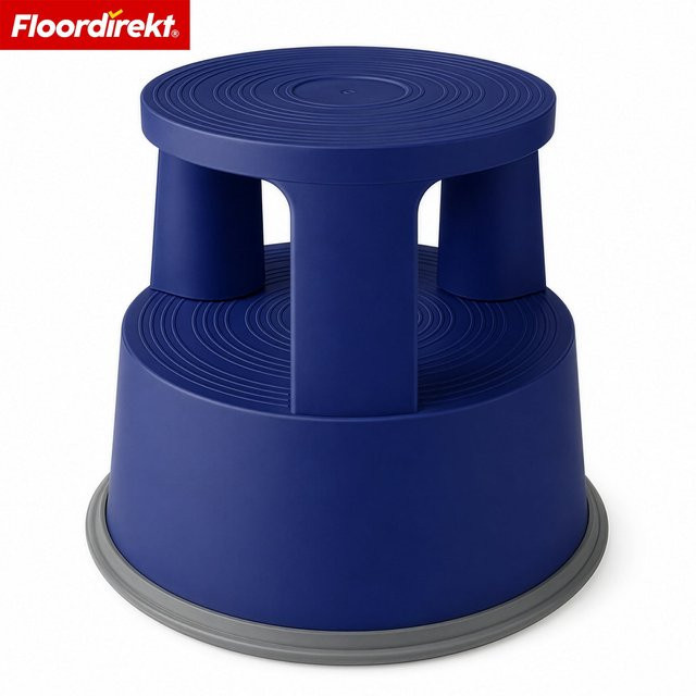 Floordirekt Rollhocker Elefantenfuß aus Kunststoff in Blau, B/T/H: 29,0 x 29,0 x 43,0 cm - Bild 1