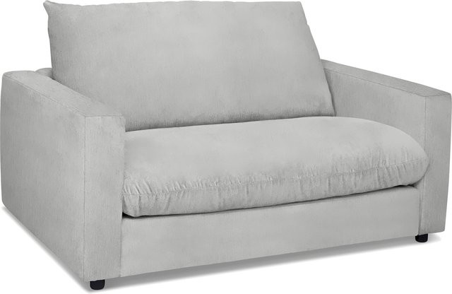 Sessel Sansibar Wangerooge in Grau mit silbernen Details, Polstersessel mit Armlehnen, B/T/H: 107 x 44 x 146 cm - Bild 1