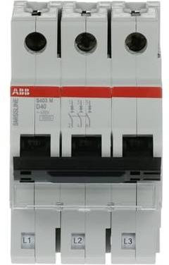 ABB S403M-D40 Leitungsschutzschalter 40A 230V in Weiß - Bild 1