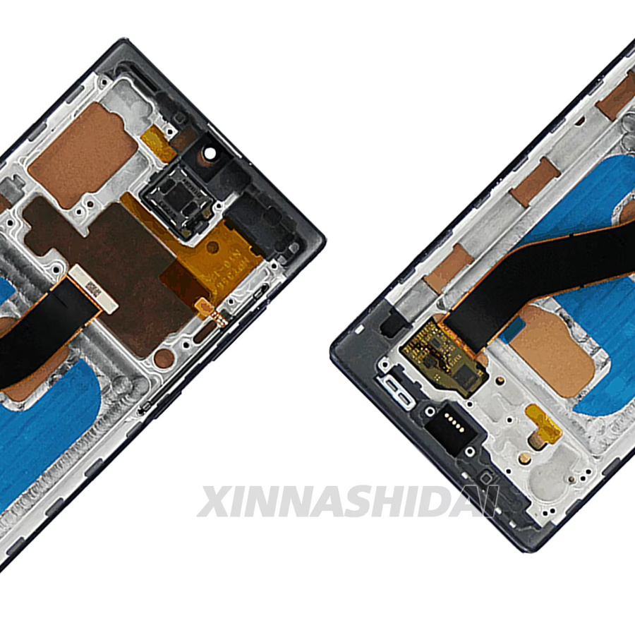 Samsung Galaxy Note 10 N970 N970F LCD-Touchscreen-Digitizer-Baugruppe mit Rahmen in Schwarz - Bild 3