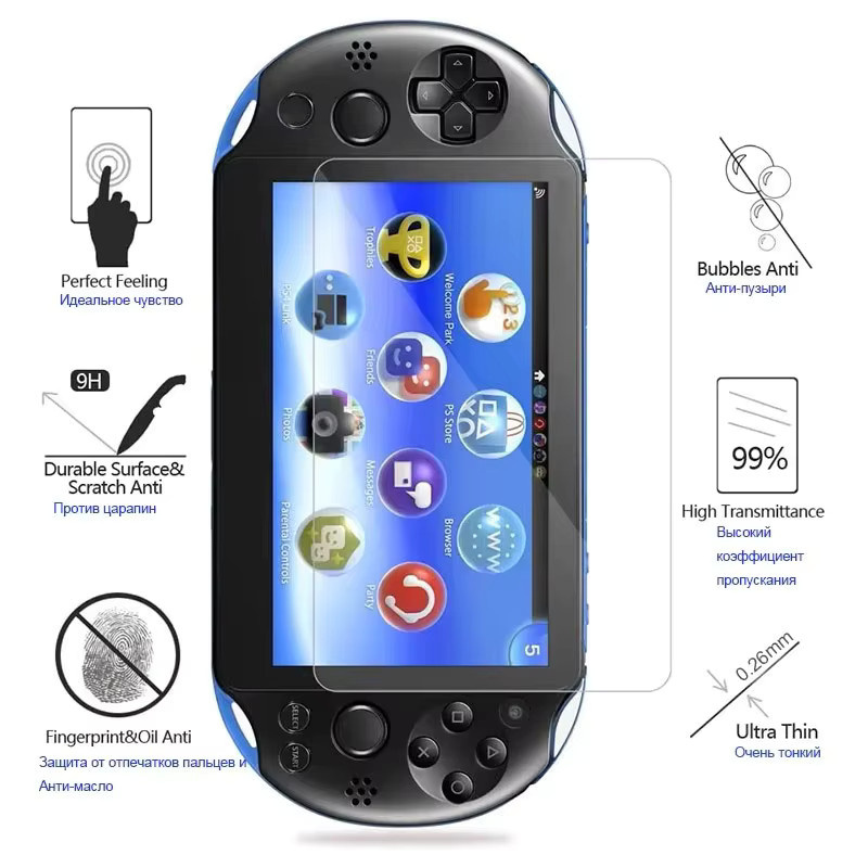 DATA FROG Displayschutz aus gehärtetem Glas für Sony PS Vita 1000 und 2000, transparent, Full HD klar - Bild 4