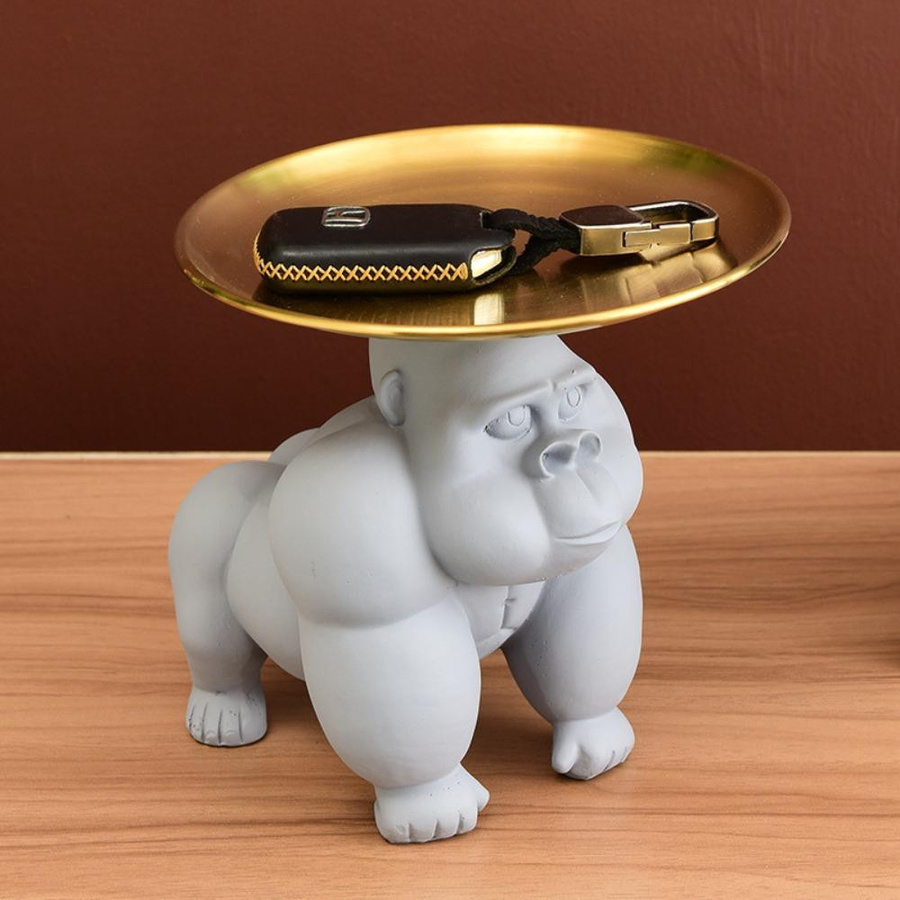 Yiran Furniture King Kong Gorilla Skulptur aus Harz als Schlüssel Organizer und Deko-Ornament für dein Wohnzimmer - Bild 4
