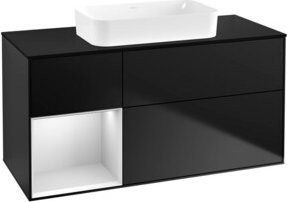V&B Waschtischunterschrank Finion in Weiß und Blau lackiert, B/T: 120 x 60 cm - Bild 1