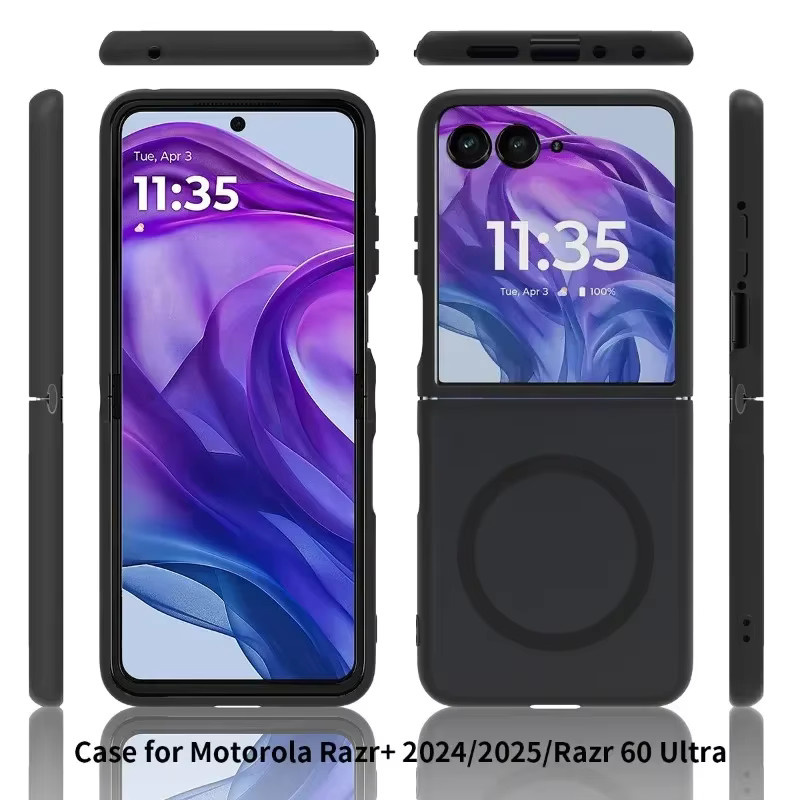 Mattierte magnetische Schutzhülle für Motorola Moto Razr 60, 50 Ultra und Razr+ in Pink mit Stoßfestigkeit und Hautgefühl - Bild 3