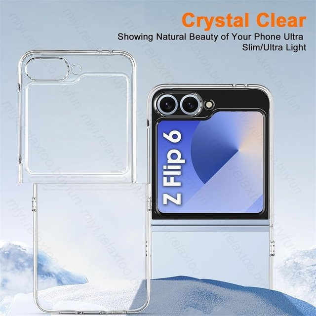 Samsung Galaxy Z Flip6 5G Hülle DYM Ultradünne transparente Rüstung Stoßfeste Coque aus Hart-PC - Bild 1