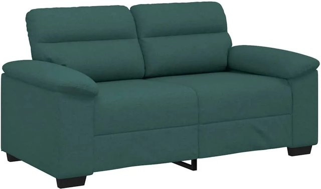 vidaXL 2-Sitzer-Sofa Modern Dunkelgrün mit Stoffbezug und Schaumstofffüllung Breite: 160 cm, Höhe: 84 cm, Tiefe: 81 cm - Bild 1