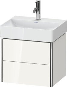 Duravit Waschtischunterschrank Compact XSquare in Weiß hochglanz mit 2 Schubladen, wandhängend, B: 48,4 cm, T: 39,0 cm, H: 39,7 cm - Bild 1