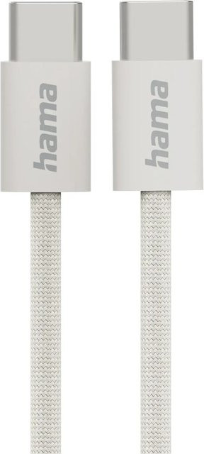 Hama USB-C Ladekabel Fabric in Beige mit 1 m Länge - Bild 1