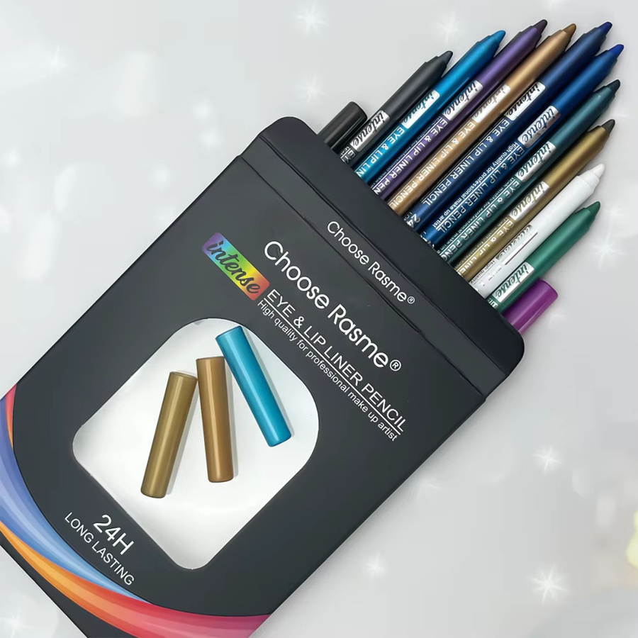 CHOOSE RASME Eyeliner-Stifte Set, 12-teilig, schimmernd, wasserfest - Bild 3
