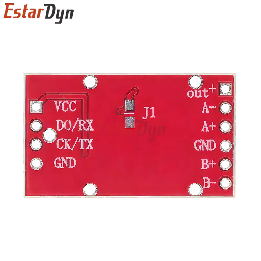 Estardyn HX711 Zweikanal-24-Bit-Analog-Digital-Umwandlungsmodul für Wägesensoren und Kraftmessmodule in Rot - Bild 2