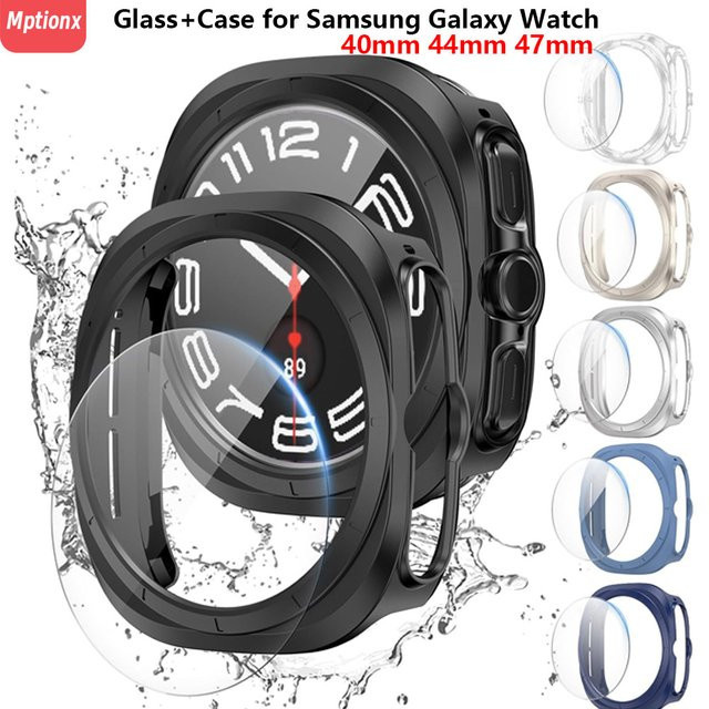 Mptionx Uhrenzubehör, Samsung Galaxy Uhr 7/FE, Schwarz, Silikon, wasserdicht - Bild 1