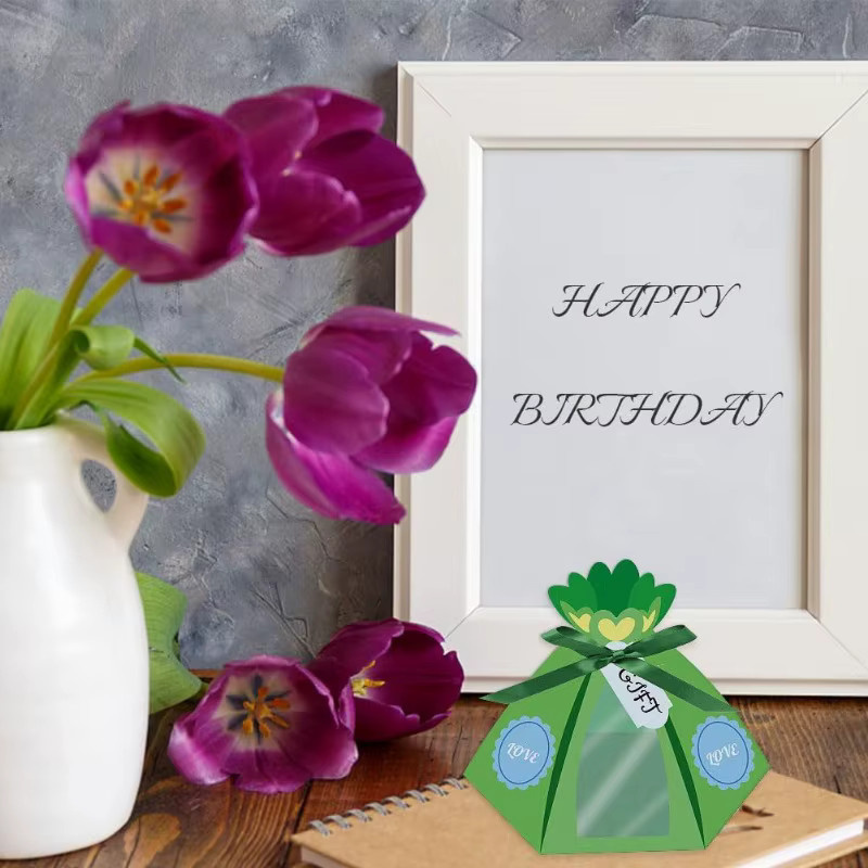 2 Stück Metallstanzformen für hohle Geschenkboxen mit Schleife zum DIY Scrapbooking und Basteln von Pralinenschachteln oder Fotoboxen - Bild 2