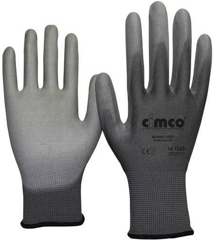 Cimco Skinny Soft Arbeitshandschuhe aus Nylon in Grau, Größe 8, EN 388 zertifiziert - Bild 1