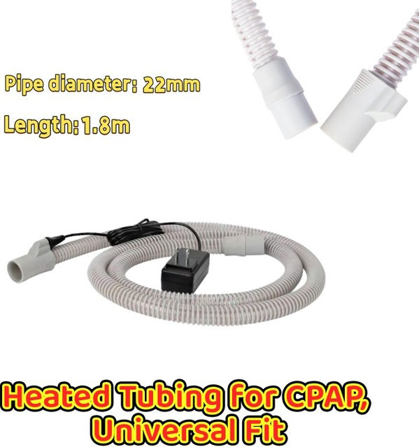 Beheizter CPAP-Schlauch für ResMed AirSense 10 und 11 Serie, universeller Ersatz für ClimateLineAir und SlimLine, Farbe: Weiß - Bild 1
