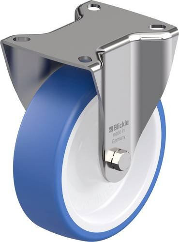 Blickle BX-POTHs 125XR Edelstahl-Bockrolle mit Schraubbefestigung, Rad-Durchmesser: 125 mm, Tragfähigkeit: 250 kg - Bild 1