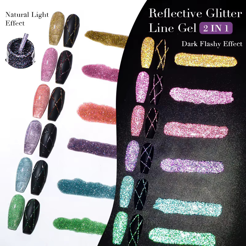 MEET ACROSS Glitzer-Nagellack, Gold, Schimmernd - Bild 3