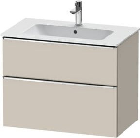 Duravit Waschtischunterschrank D-Neo in Taupe Matt mit 1 Tür und 1 Auszug, B/T/H: 81 x 46,2 x 62,5 cm - Bild 1