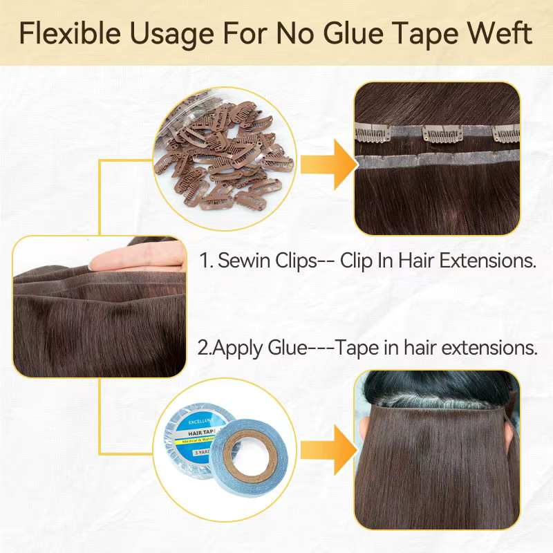 BOYMIA Tape-Extensions, Remy-Echthaar, 12-22 Zoll - Bild 6