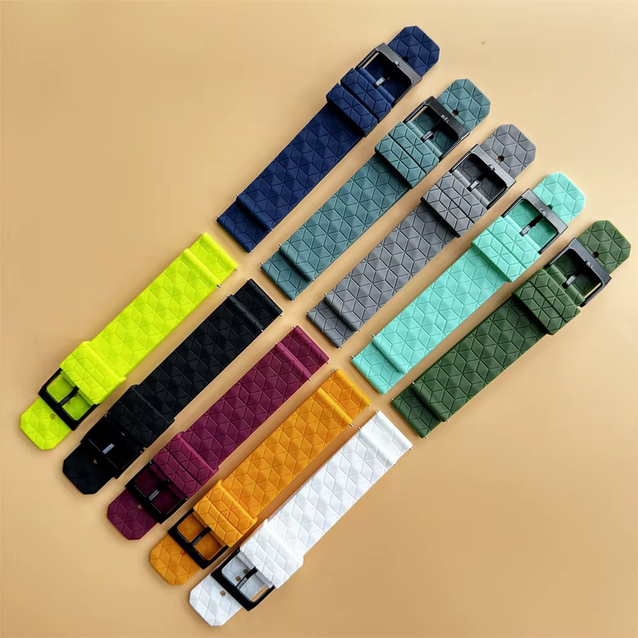Coros Uhrenarmband, Silikon, Schwarz, Unisex - Bild 1