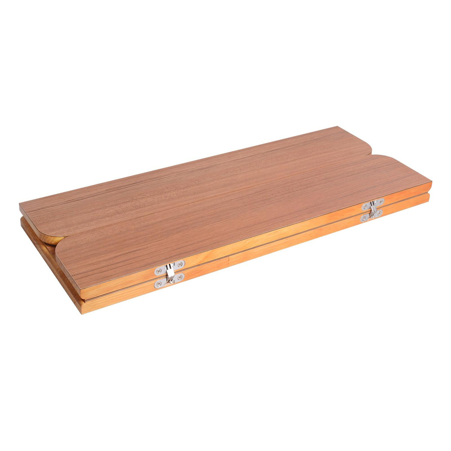 KaiSai Klappbare Wohnmobil Tischplatte aus Massivholz in Braun, Quadratisch für Yacht, Boot und Nutzfahrzeuge, B: 59,5 cm, T: 48,0 cm - Bild 2