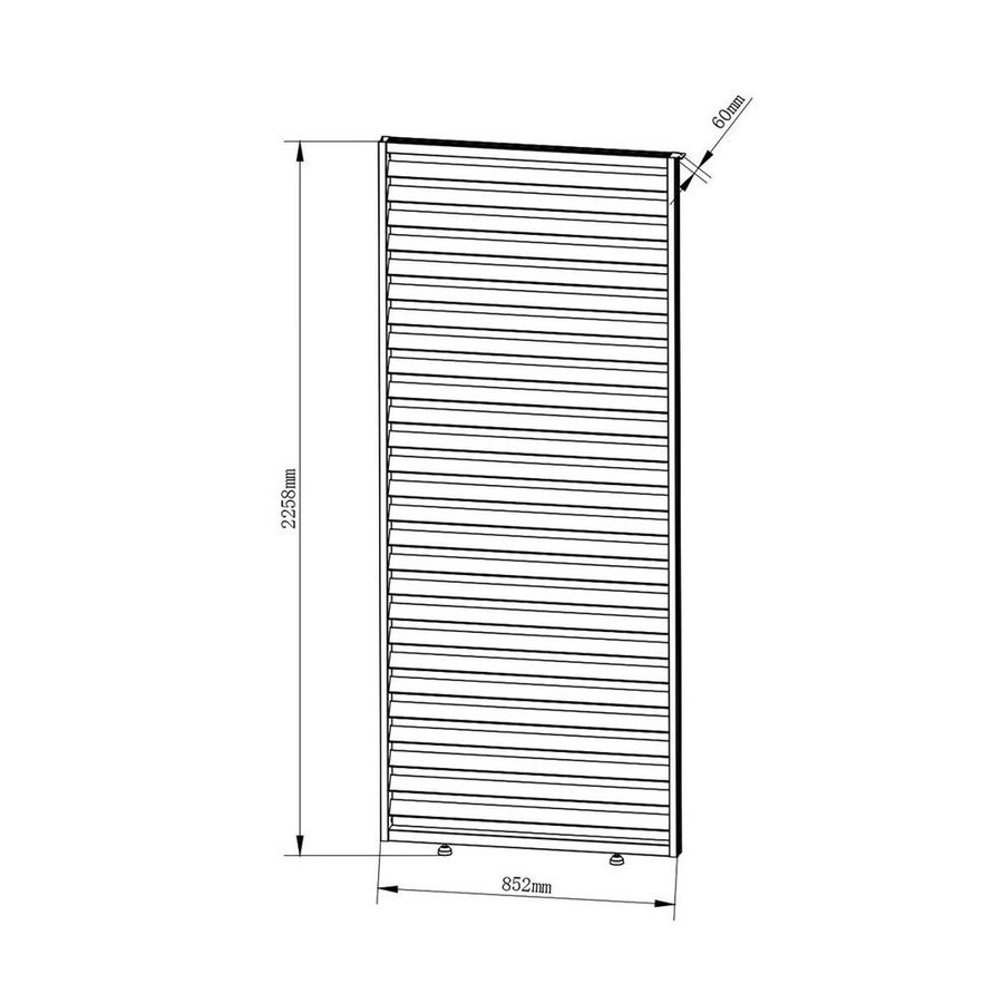 Sichtschutz aus Aluminium in Anthrazit, B/H/T: 85 x 226 x 6 cm - Bild 3