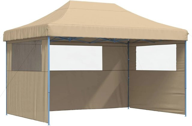 vidaXL Party-Zelt aus Oxford-Stoff und Stahl in Beige, B/T/H: 279 x 410 x 315 cm - Bild 1