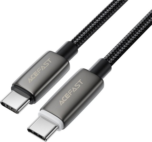 Acefast USB-C auf USB-C Daten- und Ladekabel C23-03, 60W, Schwarz, 1,2m - Bild 1