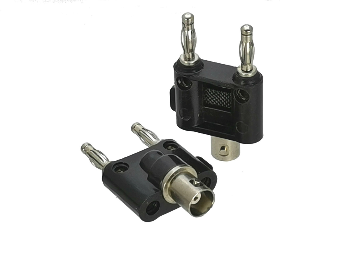 BNC auf Bananenstecker und Buchse RF-Stecker Koaxial-Testkonverter Adapter in Schwarz - Bild 3