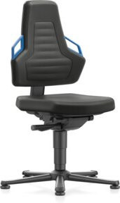 bimos Nexxit Drehstuhl mit Stoffpolster, schwarzer Grifffarbe Blau, automatischer Gewichtsregulierung und Sitztiefenverstellung, Sitzhöhe: 45,0 - 60,0 cm - Bild 1