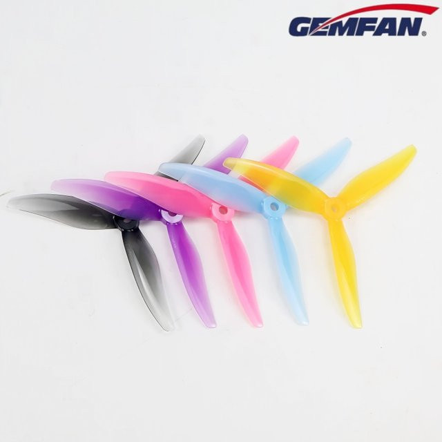 Gemfan 5129 5 Zoll 3-Blatt Propeller, 4-teiliges Set, Gelb, Bunt / Mehrfarbig - Bild 1