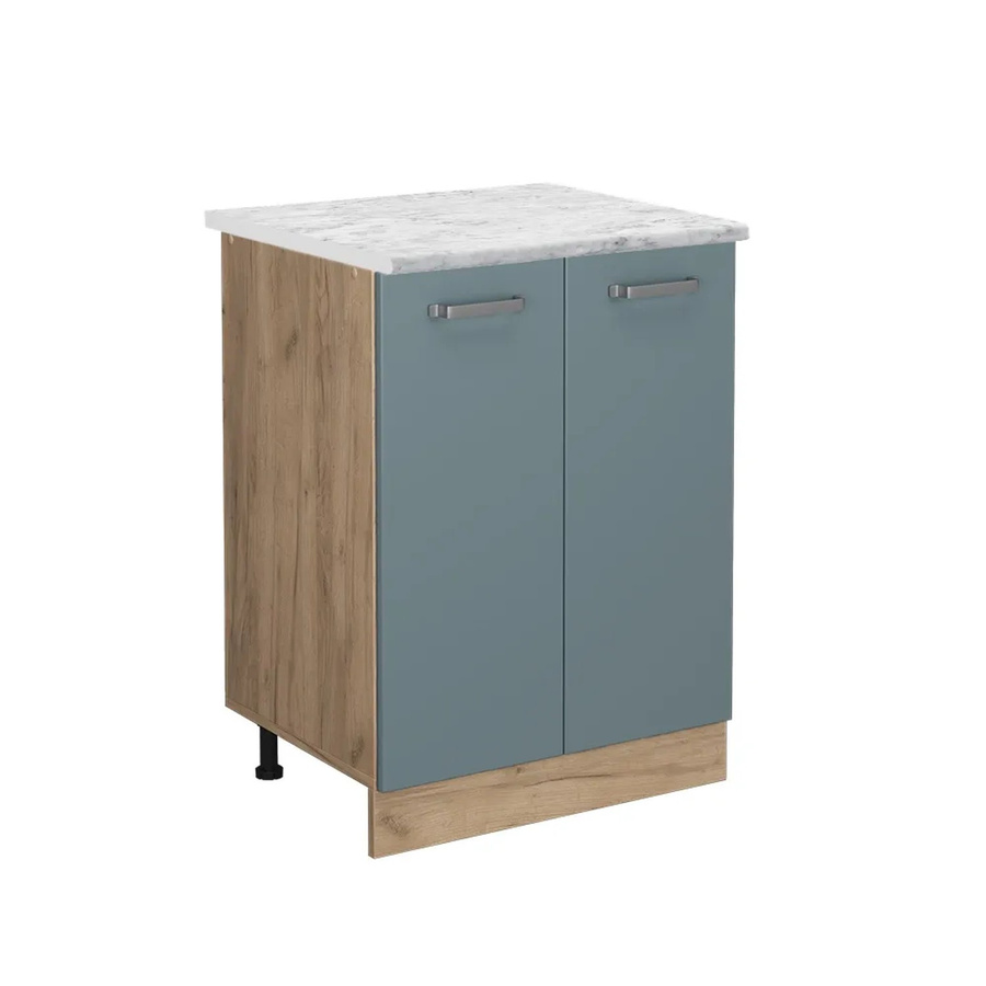 Vicco Küchenunterschrank R-Line Blau-Grau/Goldkraft Eiche mit Marmor-Optik, B/T/H: 60 x 46 x 81,6 cm - Bild 2