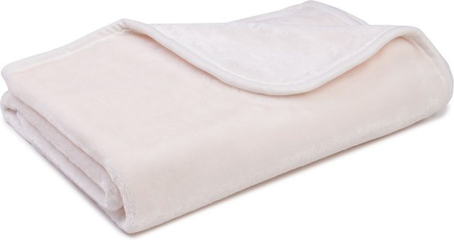 GÖZZE Kinder- und Babydecke Cashmere Felling in Wollweiß, B/B: 100 x 150 cm - Bild 1