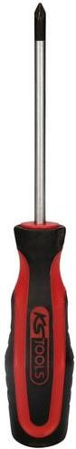 KS Tools ERGOTORQUEplus Kreuzschlitz-Schraubendreher PZ1 in Rot, Gesamtlänge: 205 mm - Bild 1